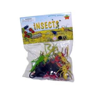 Plastic insects set, 12 different insects, including scorpion, cockroach, bat, rat, spider, ant, centipede, grasshopper, locust, Natural World brand - Figure