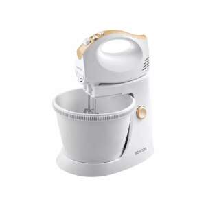 Sencor SHM 5330-EUE3 weiß-pfirsich Handmixer mit Schüssel, 3,5 Liter, 5 Geschwindigkeiten, Turbo-Funktion - Sencor