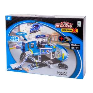 Hrací sada Six-Six-Zero Upgrade Polícia parkovací garáž s vrtuľníkom a 2 autami - Autá a vozidlá