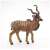 Papo Kudu Antelope Figurine, realistic animal toy for kids, brown and white, standing pose, side view