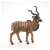 Papo Kudu Antelope Figurine, realistic animal toy for kids, brown and white, standing pose, side view