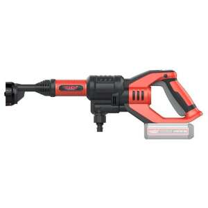 HECHT 3025 cordless high pressure washer, red and black, side view - Hecht