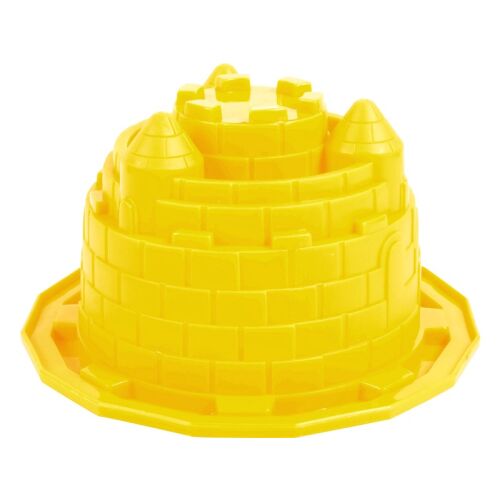 Žltá plastová forma na pieskový hrad pre hru na pieskovisku