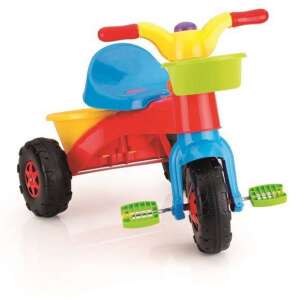 My First Trike von POLU, rotes, blaues, gelbes, grünes Dreirad für Kleinkinder mit Korb und Pedalen - Dreiräder