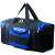 Modrá a čierna športová taška s rukoväťou a ramenným popruhom