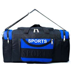 Niebieska i czarna torba sportowa z paskiem na ramię - Torba podróżna