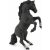 Papo Black Stallion Toy Figure - Rearing Horse Figurine
