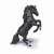 Papo black horse figurine, rearing up, realistic, detailed, toy for kids