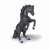 Papo black horse figurine, rearing up, realistic, detailed, toy for kids