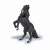 Papo black horse figurine, rearing up, realistic, detailed, toy for kids
