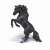 Papo black horse figurine, rearing up, realistic, detailed, toy for kids