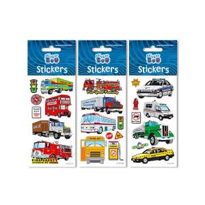 Sticker Boo 3 Blatt-Set mit Fahrzeugaufklebern, mit LKWs, Bussen, Feuerwehrautos, Polizeiautos und mehr - Starpak