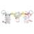 Aiko & Yuki stroller toy with raccoon, unicorn and mirror, for babies