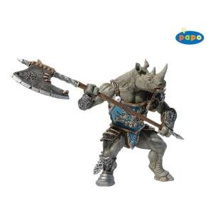 Papo Nashornkrieger Figur, eine detaillierte und realistische Figur eines Nashornkriegers mit Axt und Speer, perfekt für fantasievolles Spielen und Sammeln - Papo Figuren