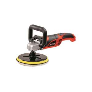 Einhell CC-PO 1100/2E Elektropolitur, rot und schwarz, mit einem weißen Polierpad - Einhell