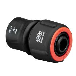 Conector rapid pentru furtun Fiskars FiberComp 19 mm (3/4 inch) cu supapă de oprire - Irigare