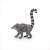 Papo Lemur with Baby Figurine, side view, realistic animal toy for kids