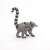 Papo Lemur with Baby Figurine, side view, realistic animal toy for kids