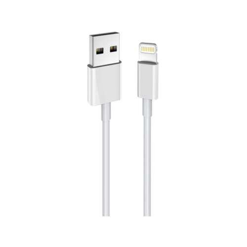 Cablu Stansson MFI 2m USB - Lightning, alb, încărcare rapidă, transfer de date