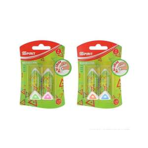 Spirit Kiki háromszög alakú radír 2 db-os szett, kétszínű, ceruza és színesceruza radír, iskolai kellékek - Radír