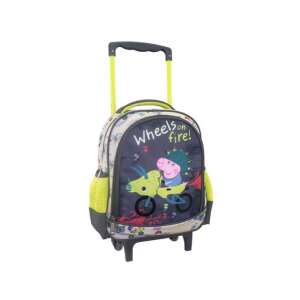 Peppa Pig Wheels on Fire Rollrucksack, mit Peppa Pig auf einem Dinosaurier-Fahrrad, perfekt für Kindergarten und Vorschule - Peppa Pig