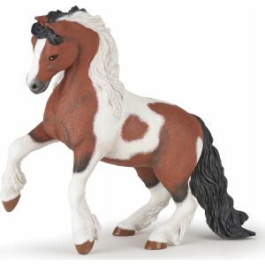 Papo Irish Cob Horse Figure - Brown and White Toy Horse - Papo Figure