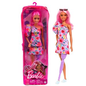 Кукла Barbie Fashionistas с розова коса в и извън опаковката - Mattel