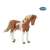 Papo Pinto Horse Figurine, side view, brown and white horse toy