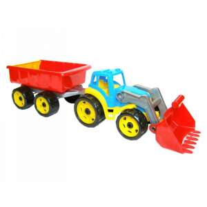 Műanyag traktor utánfutóval - 65 cm, többféle 56162489 Munkagépek gyerekeknek - Traktor