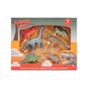 Animal World Dinosaur Figures, 6 Pack, Plastic Toys - Figure