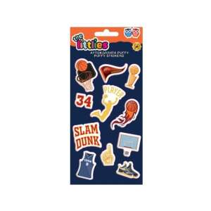 The Littlies kosárlabda pufi matricák, 3D matricák kosárlabda mintákkal, 10x22cm-es ív - Luna