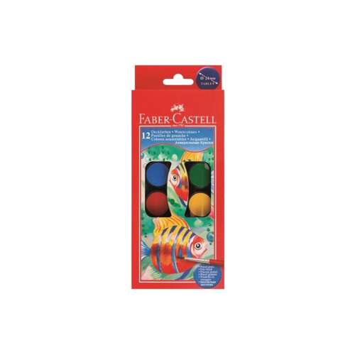 Faber-Castell 12 színű vízfesték készlet ecsettel - Vízfesték