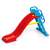 Red and blue plastic slide for kids, with ladder and handrails