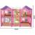 Domek dla lalek Dream Home, różowy i fioletowy, dwupiętrowy, 60cm x 40cm, z meblami i akcesoriami