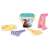 Frozen 5-teiliges Sandspielset mit Eimer, Sieb, Schaufel, Rechen und Sandmühle, Wader