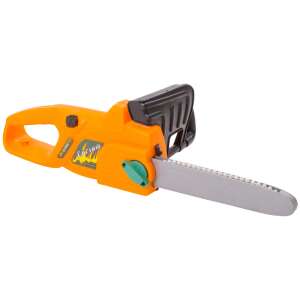 Játék láncfűrész, narancssárga és fekete színű, elemes, gyerekeknek, szimulációs játék, fafaragó - Barkácsolás, Autópálya & Parkolóház és Figura