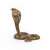 Papo King Cobra figurine, side view, realistic detailed model of a King Cobra snake