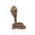 Papo King Cobra figurine, front view, realistic detailed model of a King Cobra snake