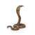 Papo King Cobra figurine, side view, realistic detailed model of a King Cobra snake