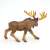 Papo Moose Figurine, side view, realistic animal toy for kids, brown and beige, large antlers
