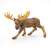 Papo Moose Figurine, side view, realistic animal toy for kids, brown and beige, large antlers