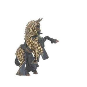 Papo Black Knight on Horseback Figure - Papo