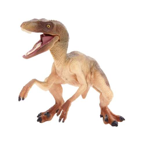 Velociraptor dinosaur figure, 16 cm, brown, plastic, toy