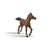 Papo running foal toy figure, brown and white horse figurine