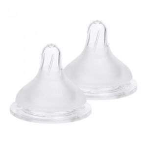 Spectra Premium Silicone Teats L size, angled view - Baby Bottle
