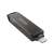 Pendrive Sandisk iXPAND LUXE 256GB USB C i Apple Lightning, czarny, widok z boku