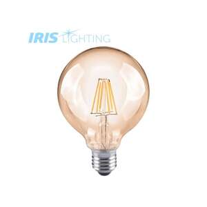 LED žiarovka Iris Lighting Filament Bulb Longtip ST64 6W E27, teplá biela, zlaté prevedenie - Iris