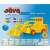 Java 6 building blocks set with a yellow forklift model and instructions