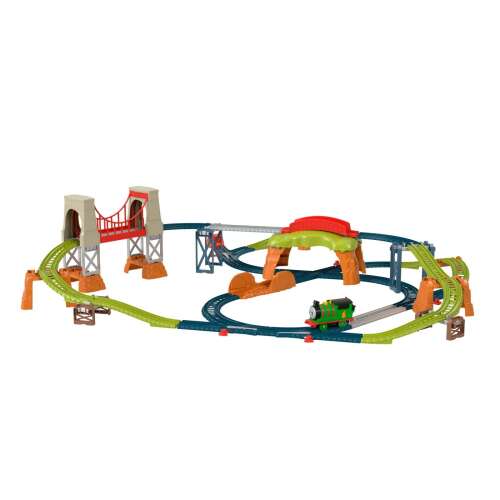 Thomas & Friends Percy 6 az 1-ben készlet játék vonatpálya készlet híddal és alagúttal