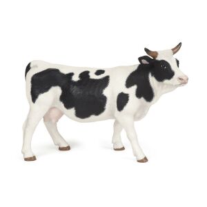 Papo Black and White Cow Figurine - 14cm - Papo Figure
